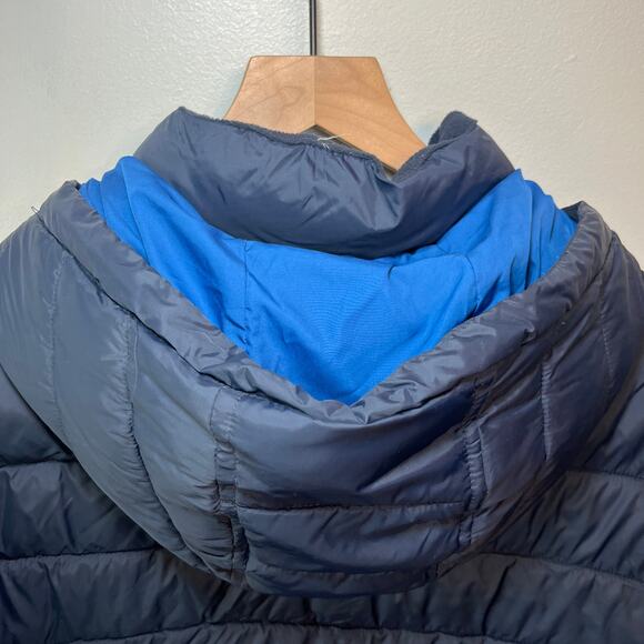Levi's Men's Full Zip Winter Hooded Puffer Jacket Coat Navy Blue Size Large - Picture 9 of 10